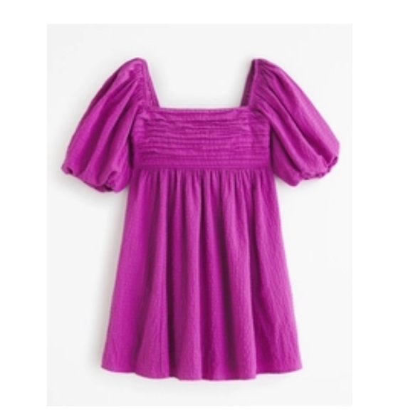 Abercrombie & Fitch Emerson Textured Puff Sleeve Mini Dress - Picture 2 of 5